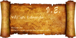 Végh Edvarda névjegykártya